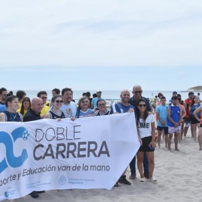 Juegos Universitarios de playa, año 2022. Imagen extraída del Facebook Uni Puerto Madryn