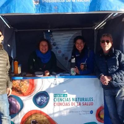 Stand De La Fcnycs Sede Trelew En La Fiesta Del Pulpito Playa Magagna