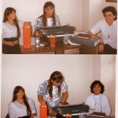 Rosa Soto, año 1990. Departamento de Trabajo Social de la Facultad de Humanidades y Ciencias Sociales. Sede Comodoro Rivadavia. 