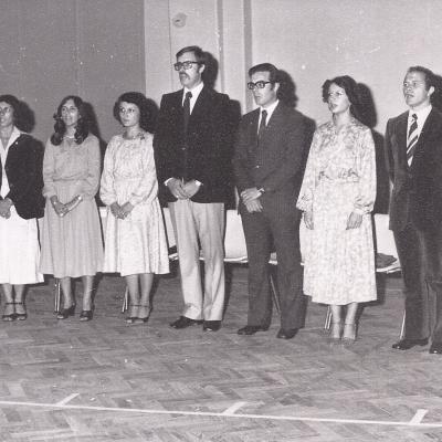 Colación de grado (1978) Rector Jorge Laurent. Museo Nacional del Petróleo